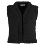 Bodywarmer kort teddy - Zwart